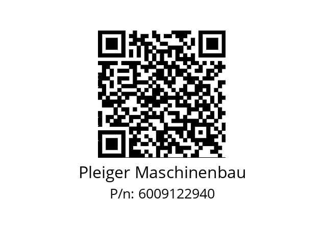   Pleiger Maschinenbau 6009122940