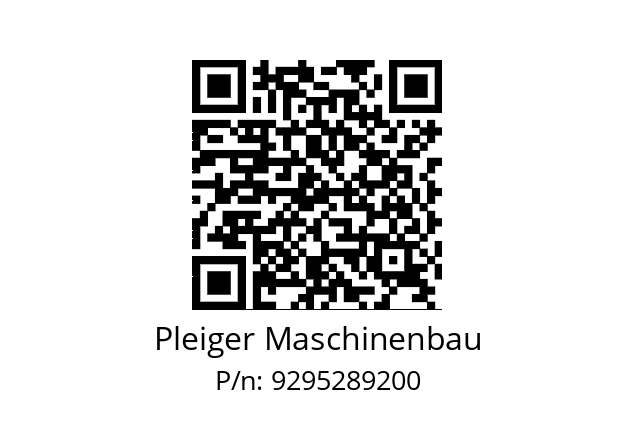   Pleiger Maschinenbau 9295289200