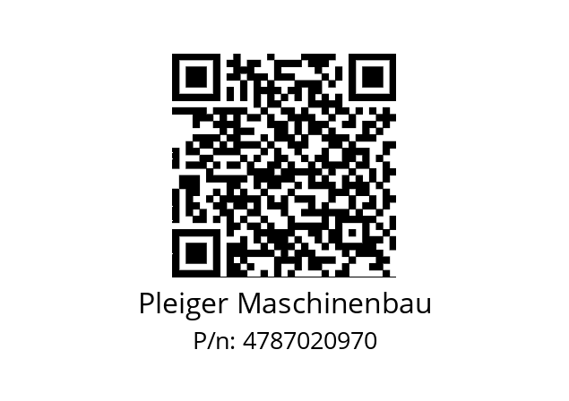   Pleiger Maschinenbau 4787020970