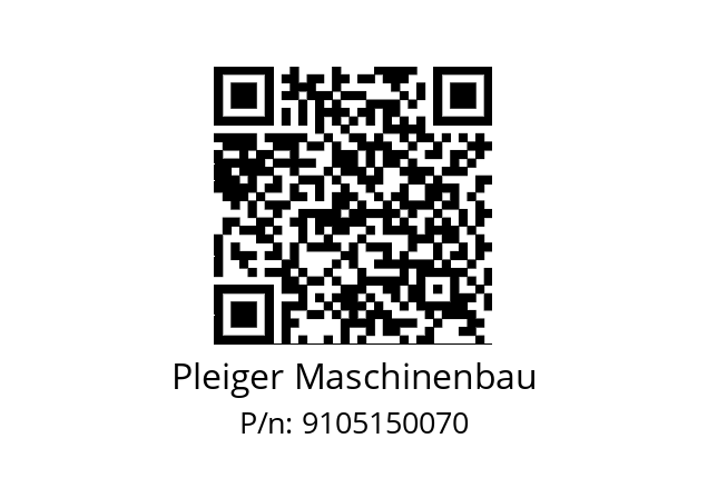   Pleiger Maschinenbau 9105150070