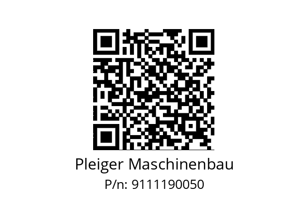   Pleiger Maschinenbau 9111190050