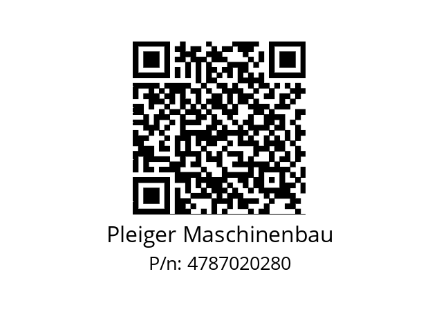   Pleiger Maschinenbau 4787020280