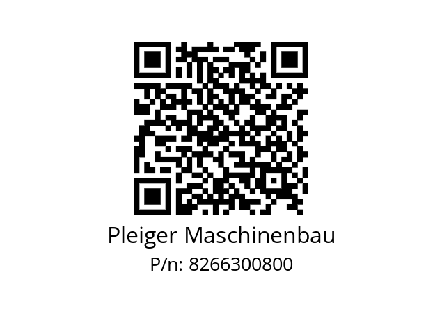   Pleiger Maschinenbau 8266300800