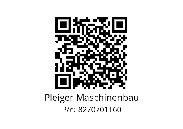   Pleiger Maschinenbau 8270701160