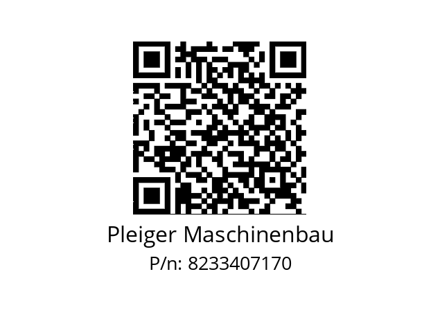   Pleiger Maschinenbau 8233407170