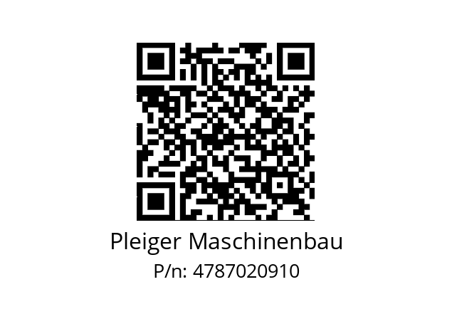   Pleiger Maschinenbau 4787020910