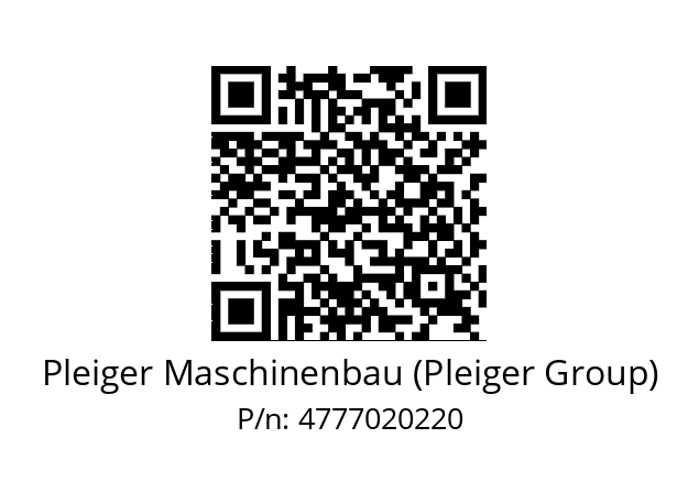   Pleiger Maschinenbau (Pleiger Group) 4777020220