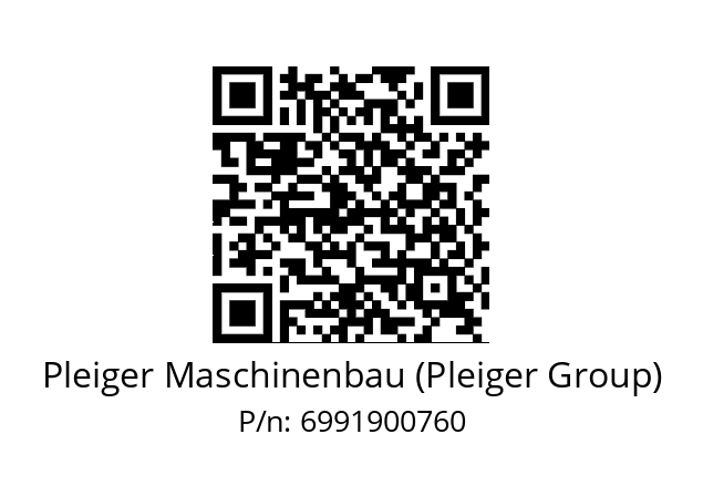   Pleiger Maschinenbau (Pleiger Group) 6991900760