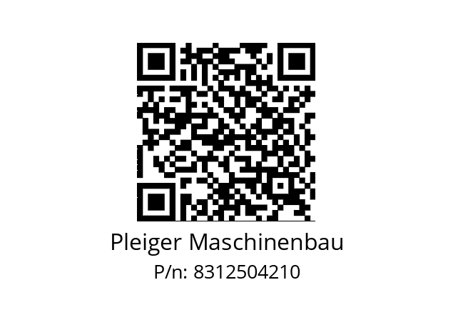   Pleiger Maschinenbau 8312504210