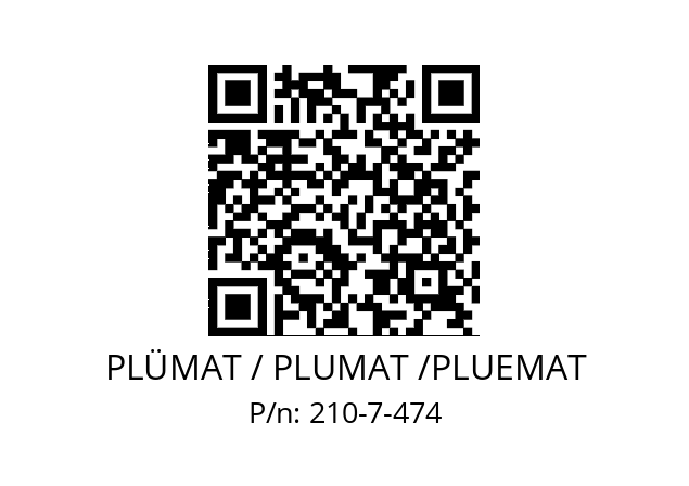   PLÜMAT / PLUMAT /PLUEMAT 210-7-474