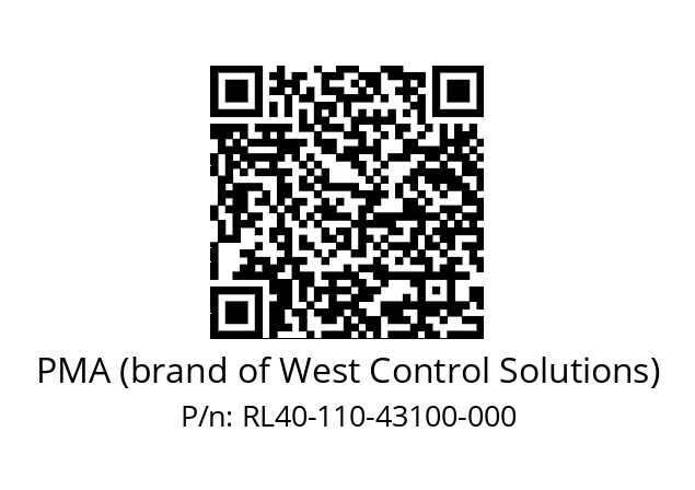   PMA (brand of West Control Solutions) RL40-110-43100-000