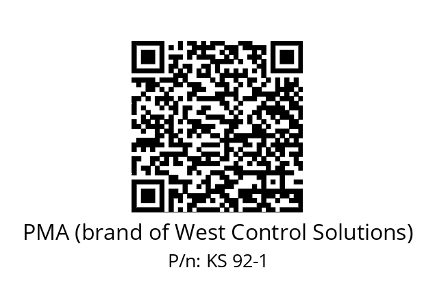   PMA (brand of West Control Solutions) KS 92-1