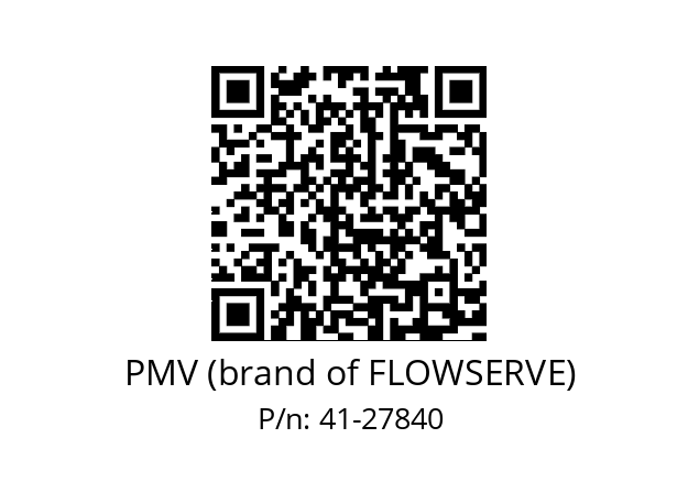  EP5XX-HPGU-23K01-PV9DA-4Z PMV (brand of FLOWSERVE) 41-27840