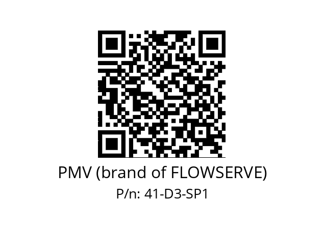   PMV (brand of FLOWSERVE) 41-D3-SP1