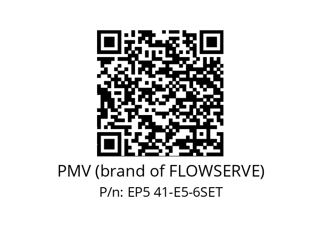   PMV (brand of FLOWSERVE) EP5 41-E5-6SET