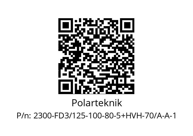   Polarteknik 2300-FD3/125-100-80-5+HVH-70/A-A-1