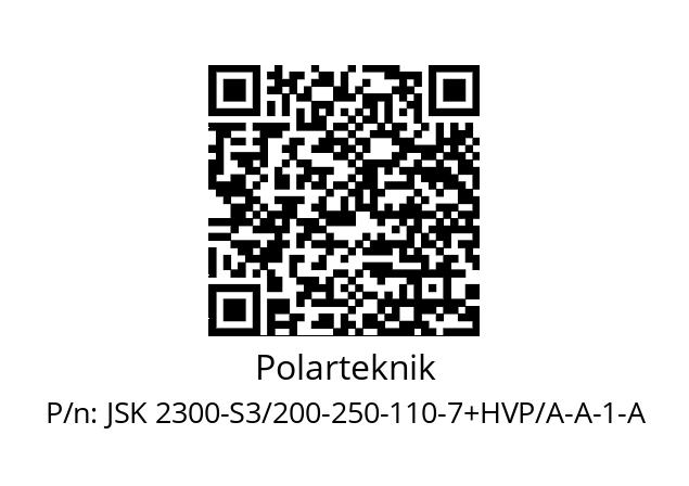   Polarteknik JSK 2300-S3/200-250-110-7+HVP/A-A-1-A