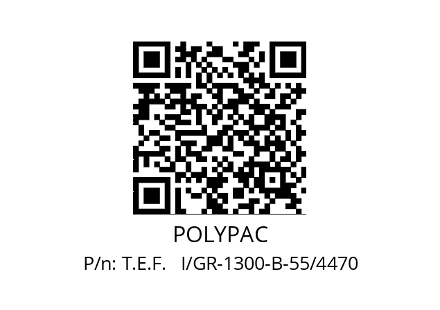   POLYPAC T.E.F.   I/GR-1300-B-55/4470