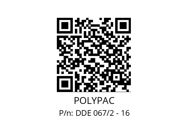   POLYPAC DDE 067/2 - 16