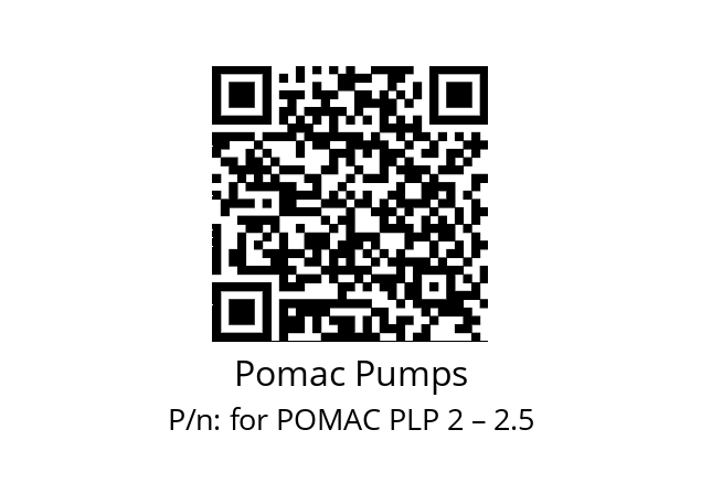   Pomac Pumps for POMAC PLP 2 – 2.5