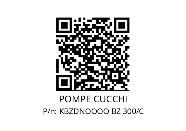   POMPE CUCCHI KBZDNOOOO BZ 300/C