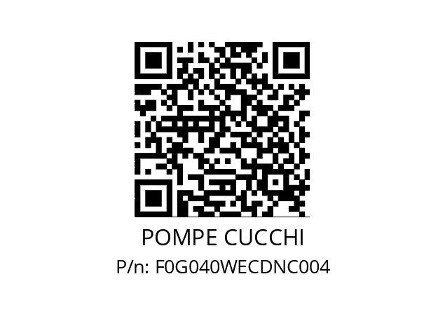   POMPE CUCCHI F0G040WECDNC004