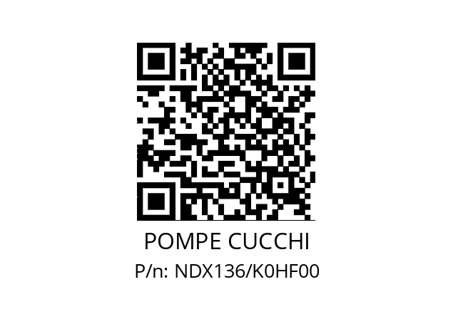   POMPE CUCCHI NDX136/K0HF00