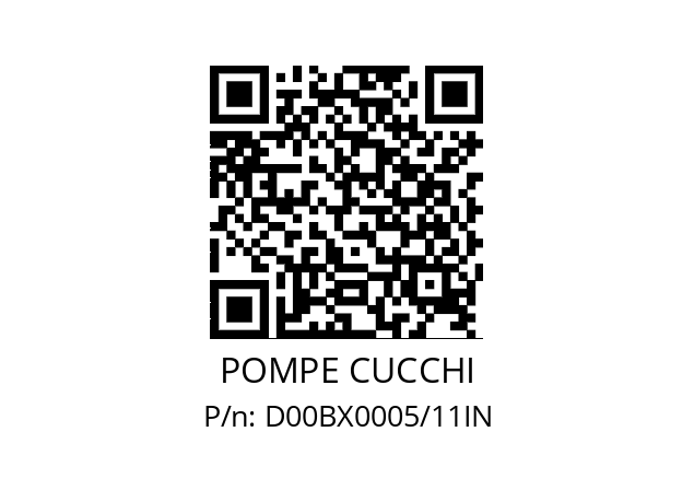   POMPE CUCCHI D00BX0005/11IN