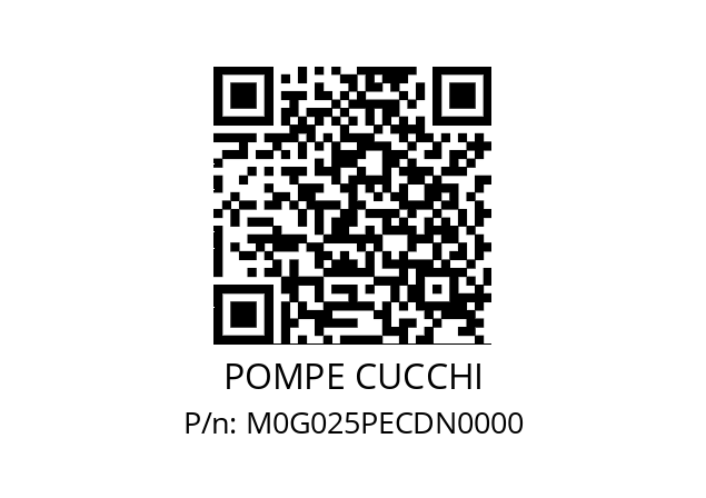   POMPE CUCCHI M0G025PECDN0000