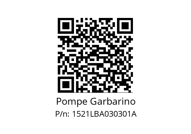   Pompe Garbarino 1521LBA030301A