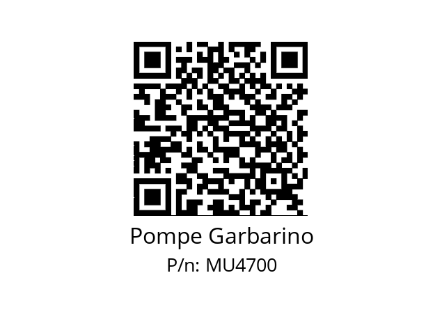   Pompe Garbarino MU4700