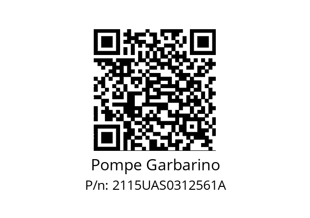   Pompe Garbarino 2115UAS0312561A