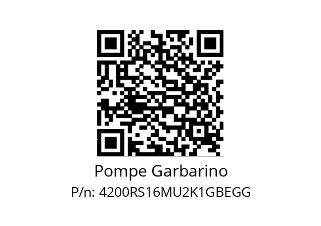   Pompe Garbarino 4200RS16MU2K1GBEGG