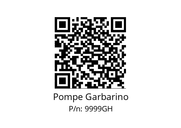   Pompe Garbarino 9999GH