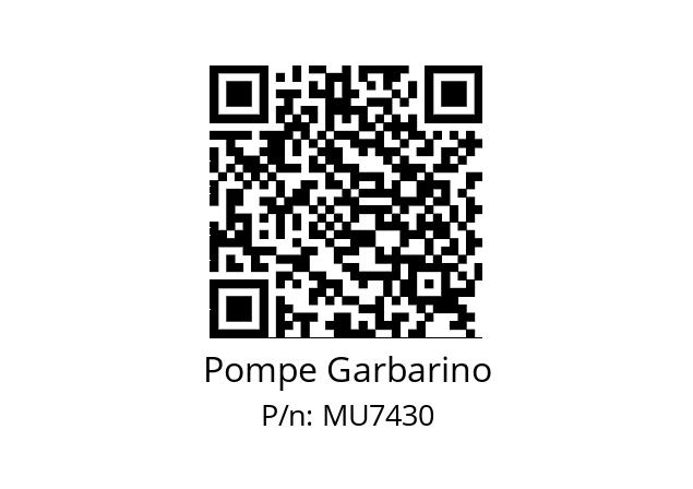   Pompe Garbarino MU7430