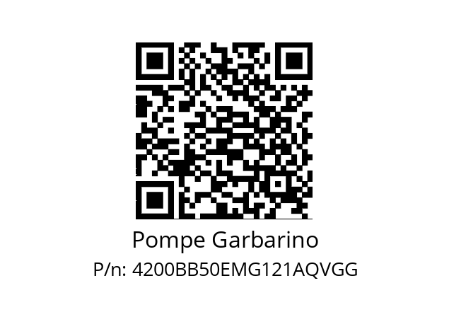   Pompe Garbarino 4200BB50EMG121AQVGG