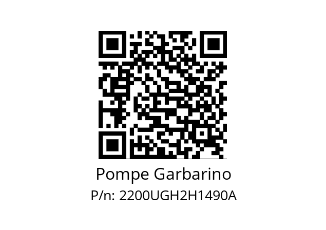   Pompe Garbarino 2200UGH2H1490A