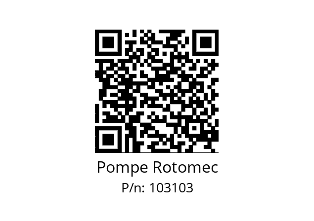   Pompe Rotomec 103103