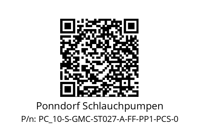   Ponndorf Schlauchpumpen PC_10-S-GMC-ST027-A-FF-PP1-PCS-0