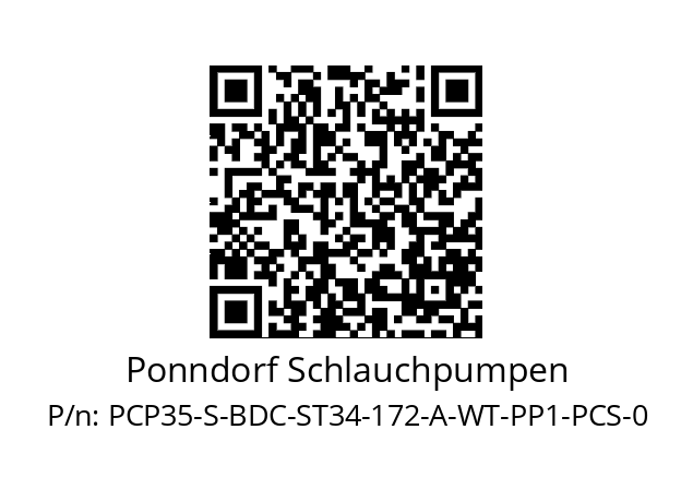   Ponndorf Schlauchpumpen PCP35-S-BDC-ST34-172-A-WT-PP1-PCS-0