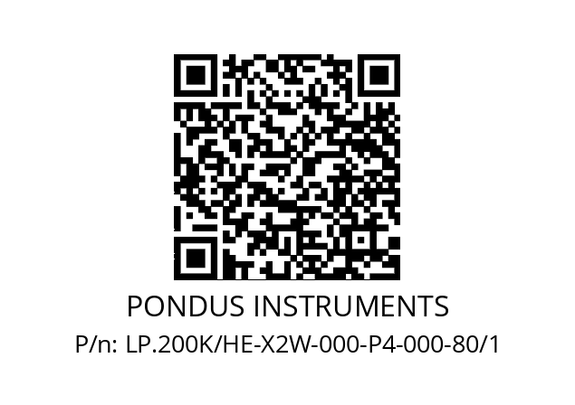   PONDUS INSTRUMENTS LP.200K/HE-X2W-000-P4-000-80/1