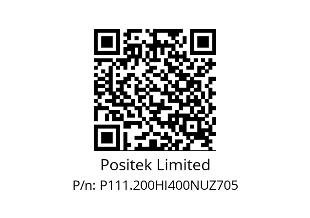   Positek Limited P111.200HI400NUZ705