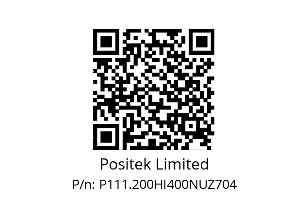   Positek Limited P111.200HI400NUZ704