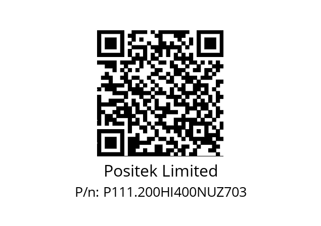   Positek Limited P111.200HI400NUZ703