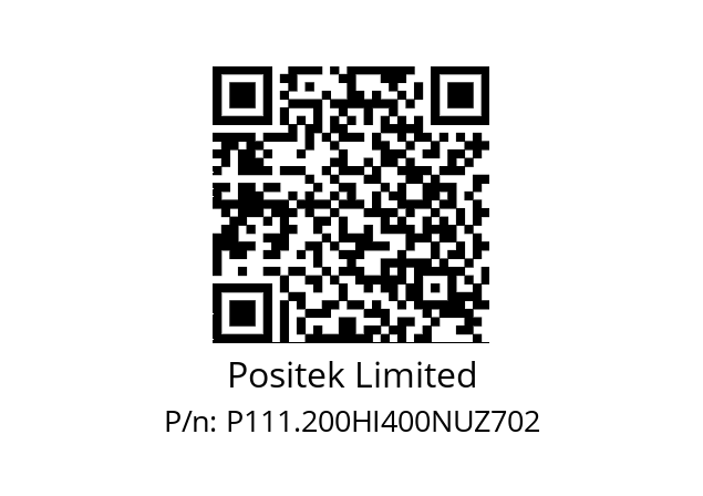   Positek Limited P111.200HI400NUZ702