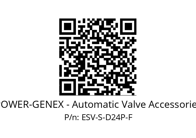   POWER-GENEX - Automatic Valve Accessories ESV-S-D24P-F