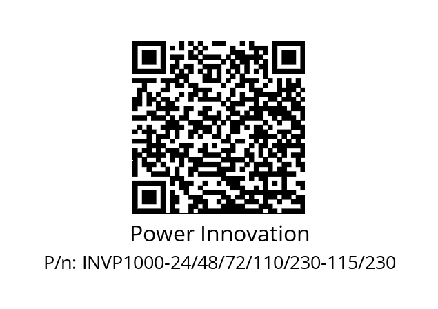   Power Innovation INVP1000-24/48/72/110/230-115/230