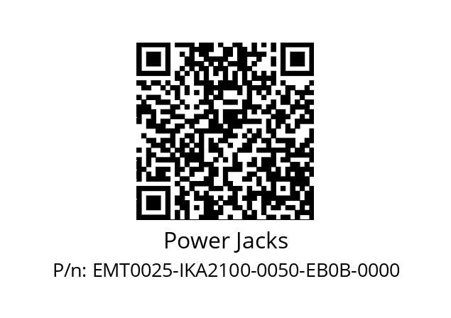   Power Jacks EMT0025-IKA2100-0050-EB0B-0000