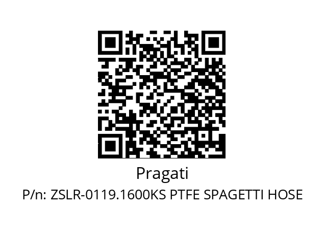   Pragati ZSLR-0119.1600KS PTFE SPAGETTI HOSE