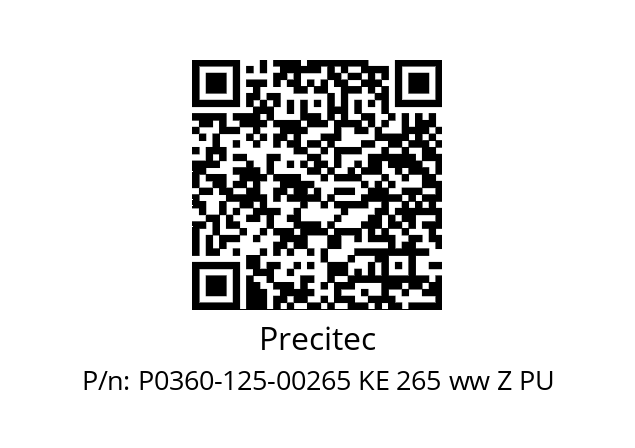   Precitec P0360-125-00265 KE 265 ww Z PU